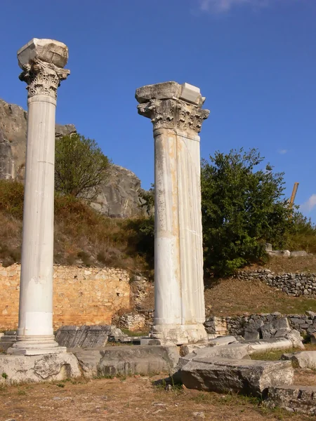 stock image Two column in Ephesus.