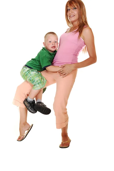 Mor med son. — Stockfoto