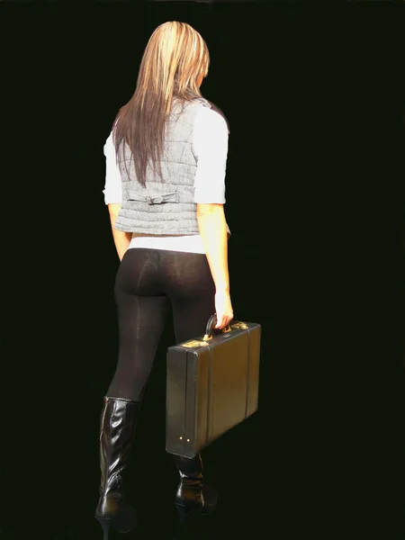 Young lady in tights. — Stock Photo, Image