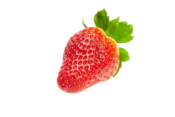 Sappige aardbeien op witte geïsoleerd — Stockfoto
