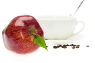 Apple and a cup clipart