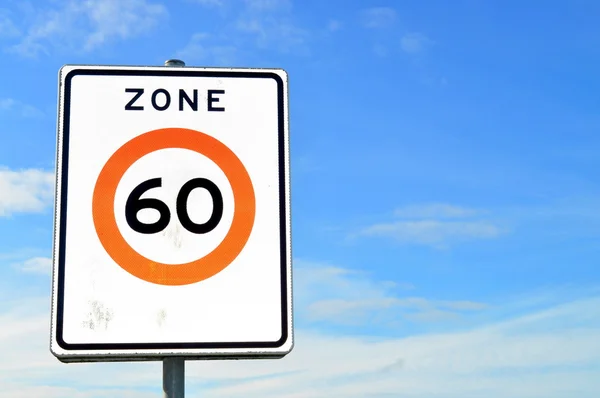 Ograniczenia prędkości 60 km/h — Zdjęcie stockowe