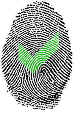 Accepted action Fingerprint clipart