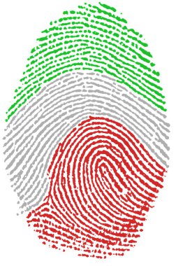 Italy flag Fingerprint clipart
