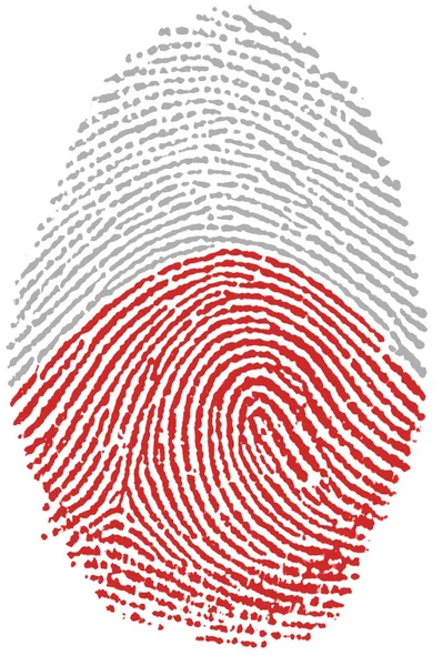 Poland flag Fingerprint — Stock Photo, Image