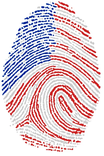 Прапор США відбитків пальців — стокове фото
