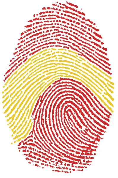 Spain flag Fingerprint — Stock Photo, Image