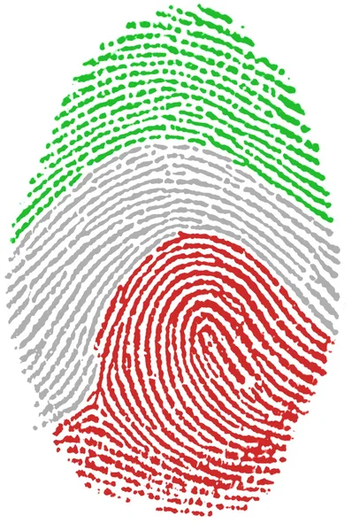 Italy flag Fingerprint — Stock Photo, Image