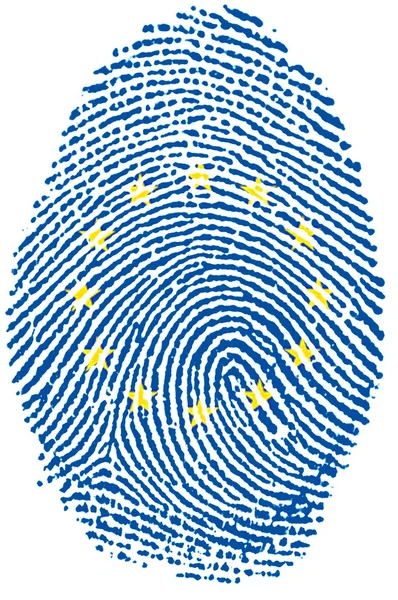 stock image Europe flag Fingerprint