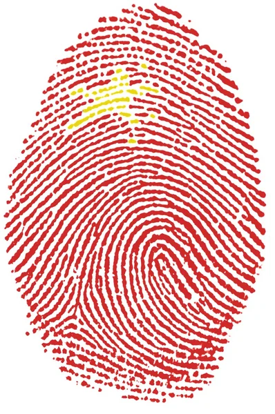 stock image China flag Fingerprint