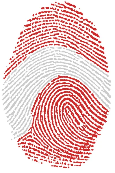 Austria flag Fingerprint — Stock Photo, Image