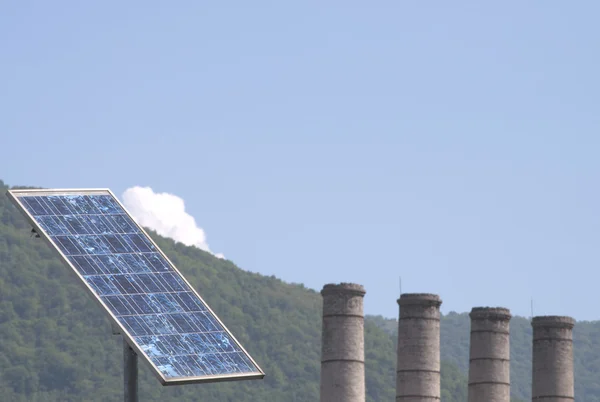 Solar Panel Contrast — Stock Photo, Image