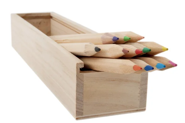 stock image My Old Wooden Pencil Box