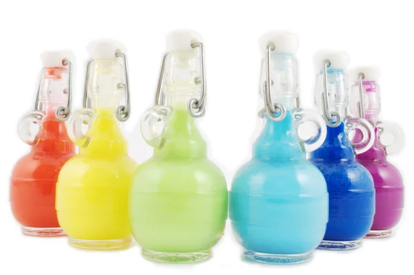 Conjunto de frascos coloridos — Fotografia de Stock