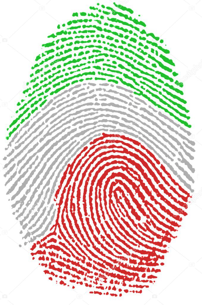 Italy flag Fingerprint