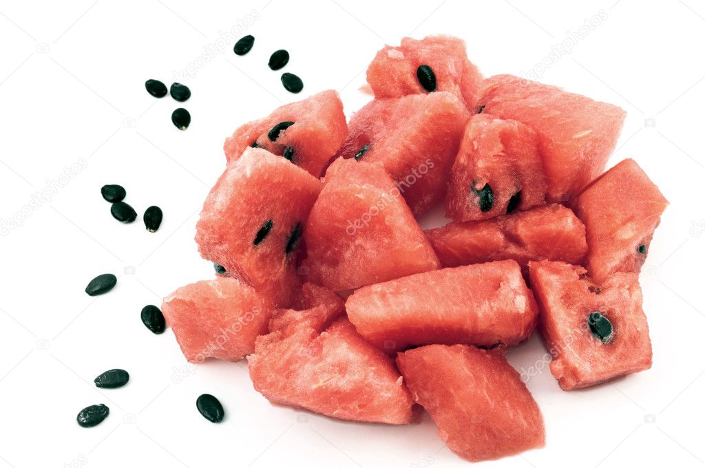 Watermelon Pieces and seeds