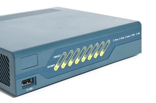 Front of an ethernet firewall — Stock Photo, Image