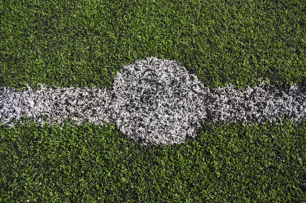 Center of soccer field — Stock Photo, Image