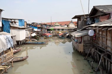 Slum in Jakarta clipart