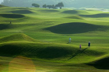 güzel yeşil ile Golf yer