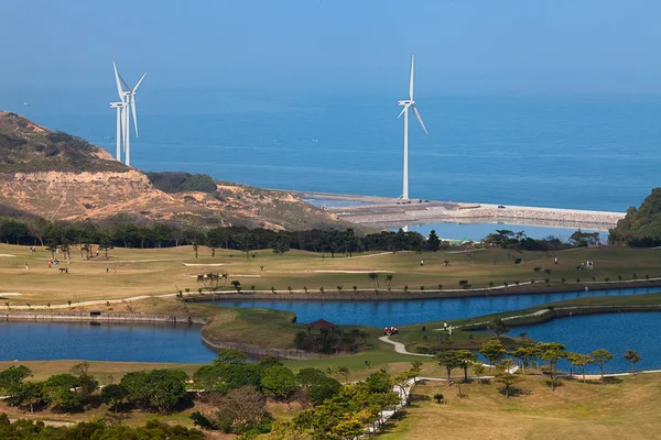 Golf place with windmill — Stock Photo, Image