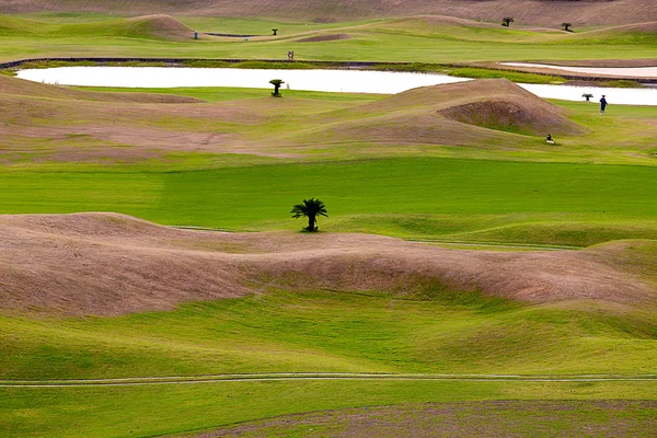 Golf place with beautiful green for background — Stock Photo, Image