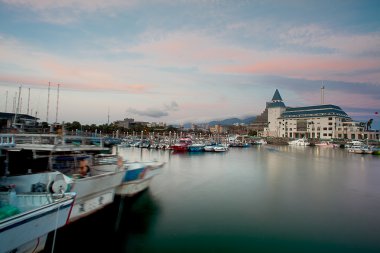 gemi otel deniz Günbatımı ile