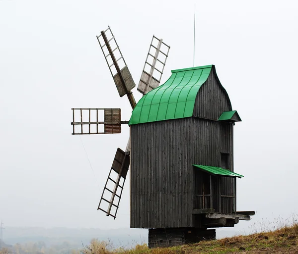 stock image Old windmill with copper roof