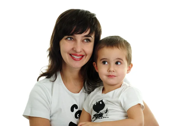 Mother and son smile — Stock Photo, Image
