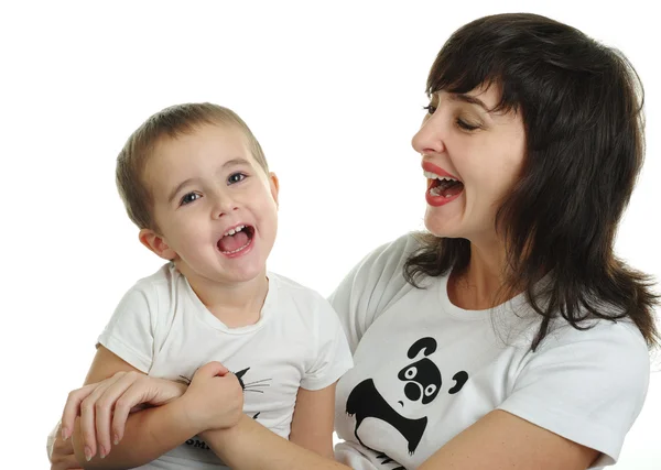 Mère et fils riant — Photo
