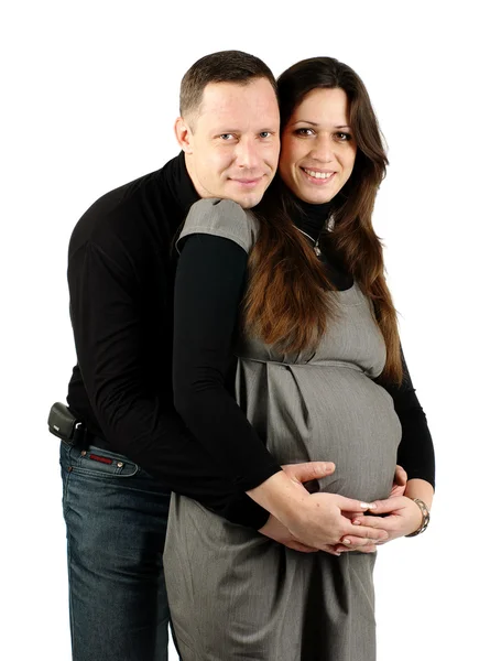 Femeie însărcinată și soțul ei — Fotografie, imagine de stoc