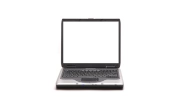 Laptop on white background clipart