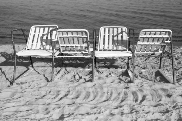 Elbow-chairs on the beach — Stock Photo, Image