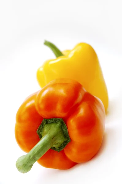 Two yellow bell peppers — Stock Photo, Image