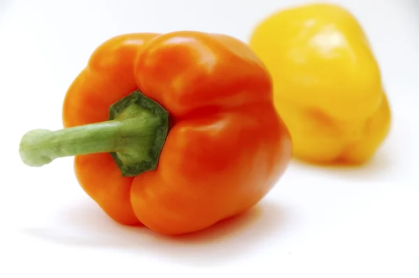 Two yellow bell peppers — Stock Photo, Image