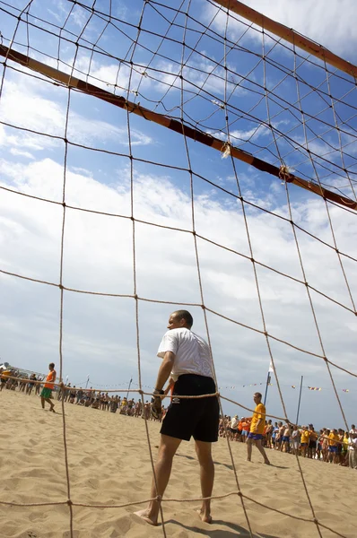 ฟุตบอลบนชายหาด — ภาพถ่ายสต็อก