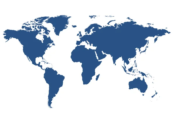 Isolerad världskarta — Stockfoto