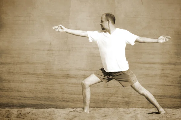 Винтажная йога — стоковое фото