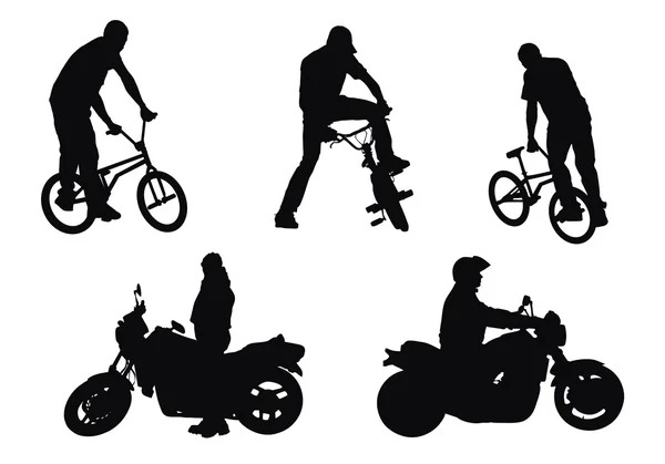 Cyklisté vs motorkáři — Stock fotografie