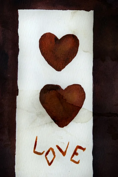 Αγάπη (κάρτα ημέρα του Αγίου Βαλεντίνου) — Φωτογραφία Αρχείου