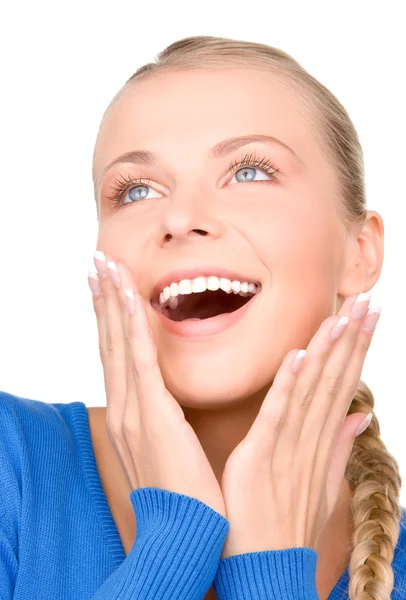 Surprised woman face — Stock Photo, Image