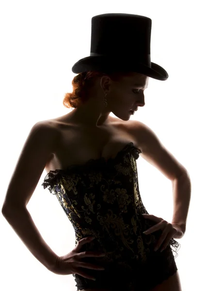 Donna in corsetto — Foto Stock