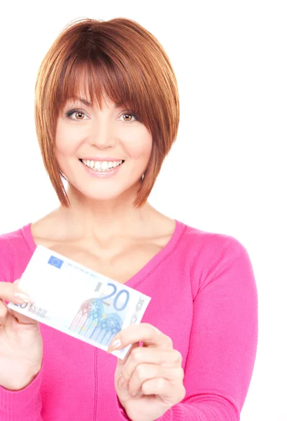 Mujer encantadora con dinero en efectivo —  Fotos de Stock