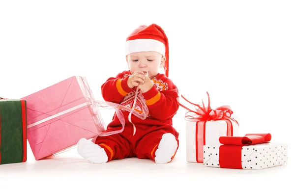 圣诞礼品圣诞老人 helper 宝宝 — 图库照片