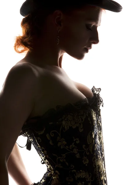 Woman in corset — Stock Photo, Image