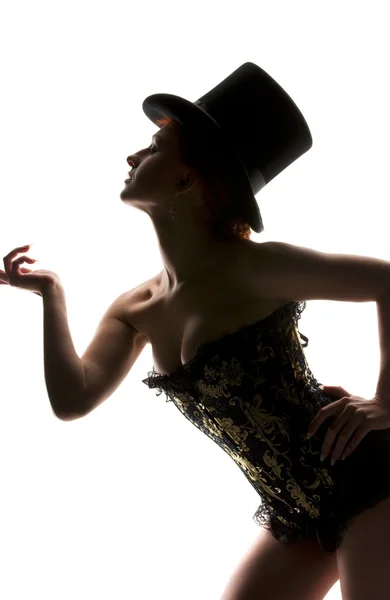 Woman in corset — Stock Photo, Image