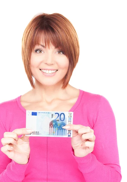 Mujer encantadora con dinero en efectivo —  Fotos de Stock