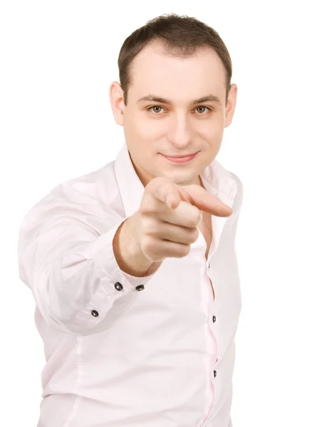 Affärsman som pekar finger — Stockfoto