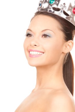 Lovely woman in crown clipart