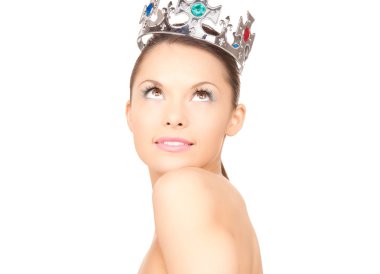 Lovely woman in crown clipart